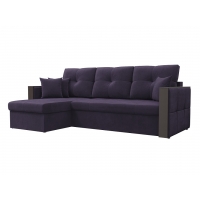 Угловой диван Валенсия (велюр фиолетовый)